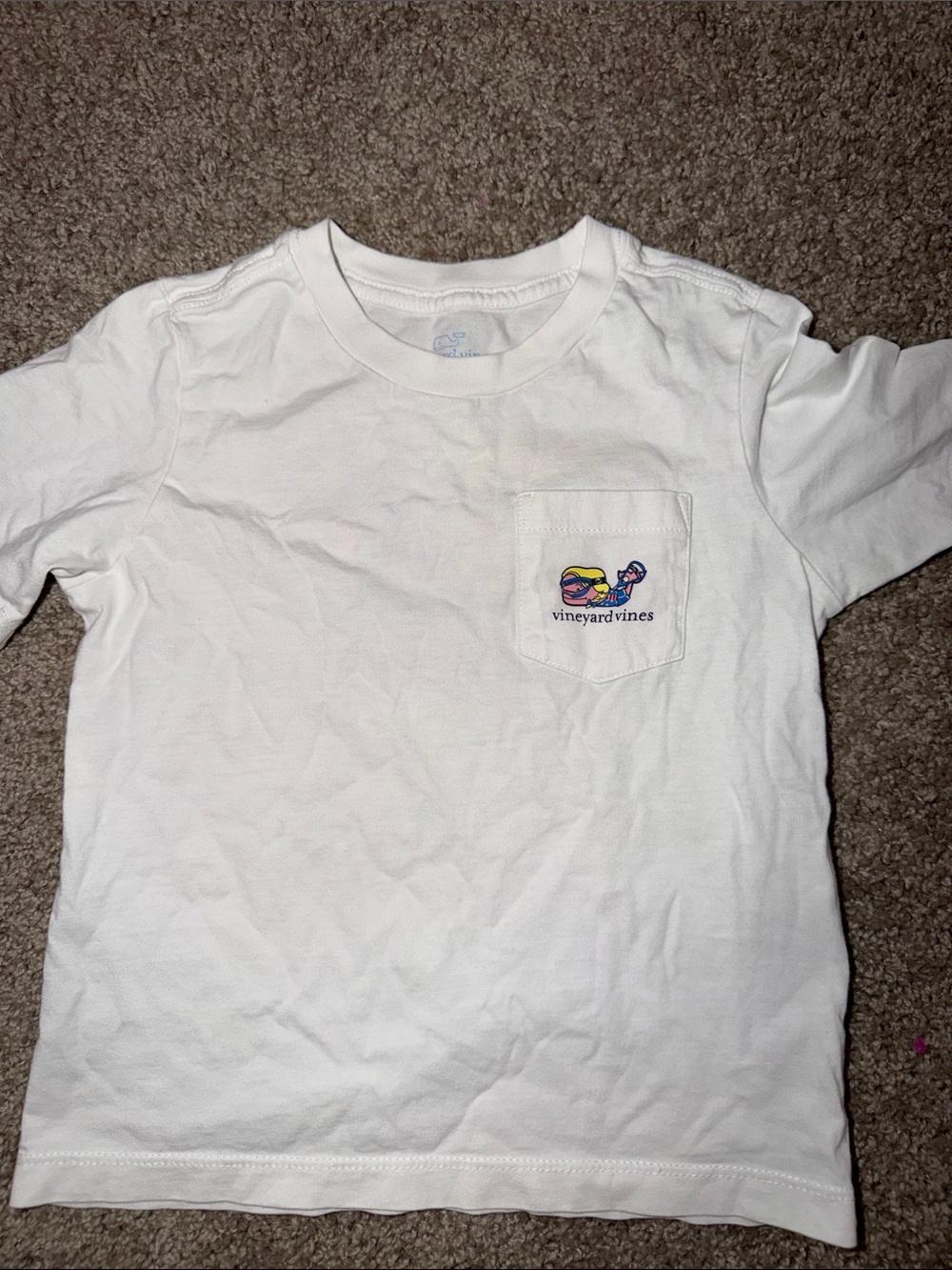 Vineyard Vines White Kids Short-Sleeve Pocket Tee 3T girls lax